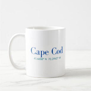 Cape Cod Classic Mug avec coordonnées GPS