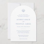 CAPE COD Coastal Seashell Wedding Kaart (Voorkant)