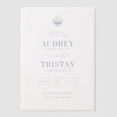 CAPE COD COASTAL Wedding Vellum Uitnodigingen (Voorkant)