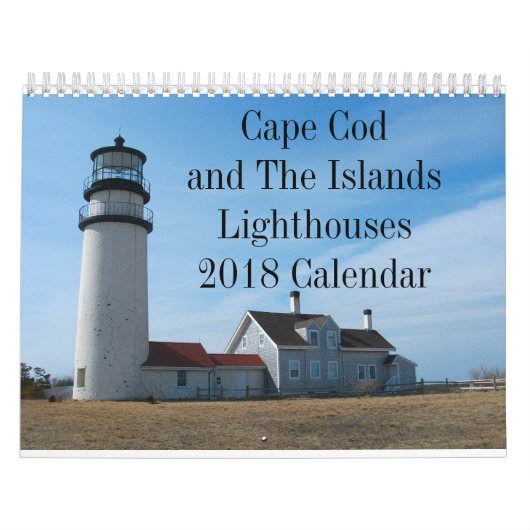 Cape Cod et le calendrier des phares 2018 d'îles (Protection)