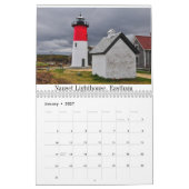 Cape Cod et le calendrier des phares 2018 d'îles (Jan 2027)