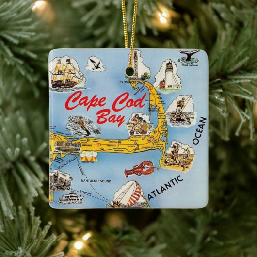 Cape Cod Geïllustreerde Versiering Keramisch Ornament (Boom)