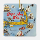 Cape Cod Geïllustreerde Versiering Keramisch Ornament (Achterkant)