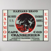 Cape Cod Harvard Eatmor Cranberries Brand Poster (Voorkant)