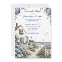 Cape Cod Hydrangea Cottage Kustbruiloft