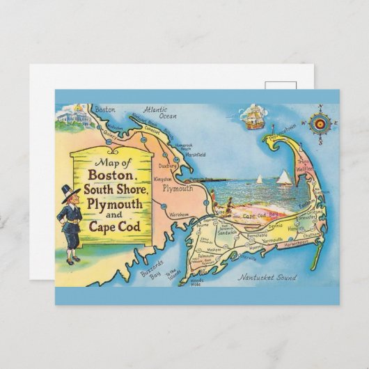 Cape Cod  kaart (Voorkant / Achterkant)