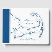 Cape Cod Kaart Bestemming Bruiloft Gastenboek (Voorkant)