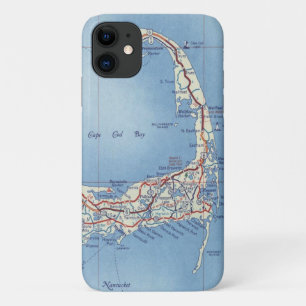 Cape Cod kaart iPhone 11 Hoesje