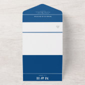 Cape Cod Kaart Elegant Navy Bruiloft (Buitenkant)