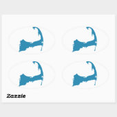 Cape Cod kaart sticker (Vel)