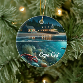 Cape Cod kerstversiering Keramisch Ornament