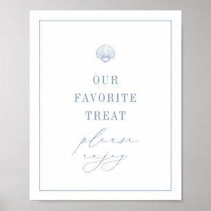 CAPE COD Kust Blauw Dessert Traktatie Bord Poster