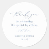 CAPE COD Kust Minimalistische bruiloft Bedankt Ronde Sticker (Voorkant)