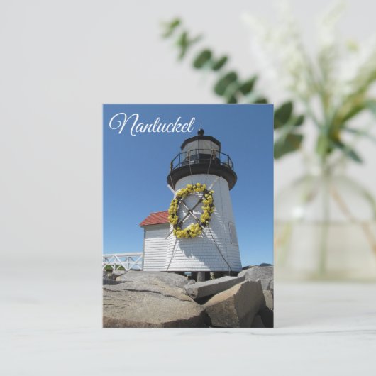 Cape Cod Lighthouse, Nantucket, carte postale de m (Debout devant)