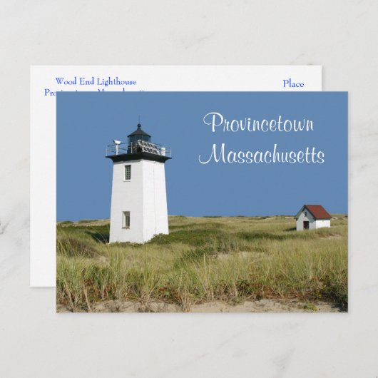Cape Cod Lighthouse Provincetown MA carte postale (Devant / Derrière)