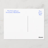 Cape Cod Lighthouse Provincetown MA carte postale (Dos)