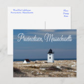 Cape Cod Lighthouse Provincetown MA Post Card Briefkaart (Voorkant / Achterkant)