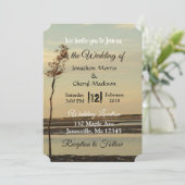 Cape Cod Lone Tree on Beach Mariage Invitations (Debout devant)