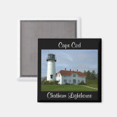 Cape Cod MA Chatham Lighthouse Frigo Magnet (Recto/Verso)