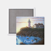 Cape Cod MA Nobska Lighthouse Magnet de peinture (Recto/Verso)