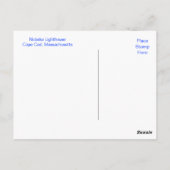 Cape Cod MA Nobska Lighthouse Painted Briefkaart (Achterkant)