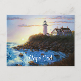 Cape Cod MA Nobska Lighthouse Painted Briefkaart