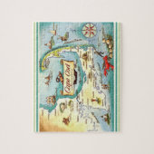 Cape Cod MA Puzzle de carte ancienne (Vertical)