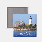 Cape Cod MA Sandy Neck Lighthouse Frigo Magnet (Recto/Verso)