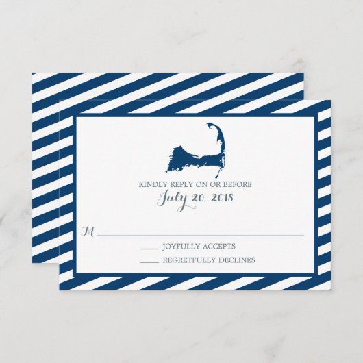 Cape Cod | Mariage RSVP (Devant / Derrière)
