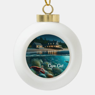 Cape Cod Marine Beach House Ornement de Noël