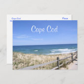 Cape Cod Mass Dunes Beach Ocean Post Card Briefkaart (Voorkant / Achterkant)