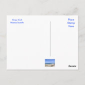 Cape Cod Mass Dunes Beach Ocean Post Card Briefkaart (Achterkant)