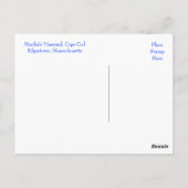 Cape Cod Mass Edgartown Lighthouse Post Card Briefkaart (Achterkant)