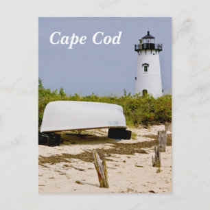 Cape Cod Mass Edgartown Lighthouse Post Card Briefkaart