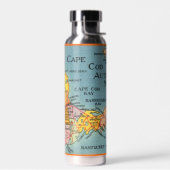 Cape Cod Mass Kaart Waterfles (Links)