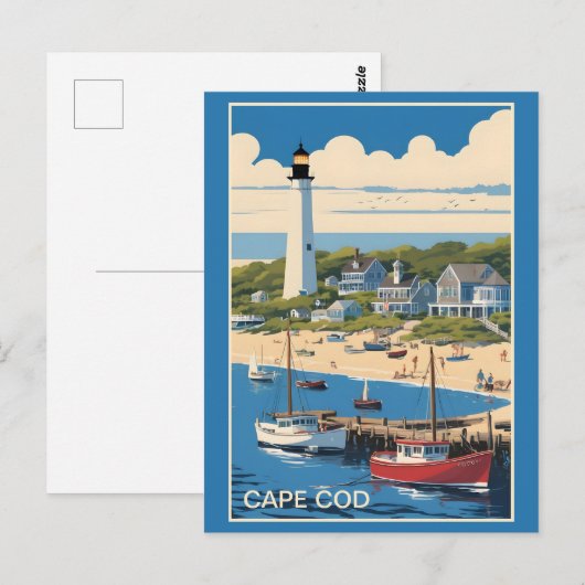 Cape Cod Massachusetts Briefkaart (Voorkant / Achterkant)