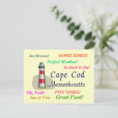 Cape Cod Massachusetts Briefkaart (Staand voorkant)