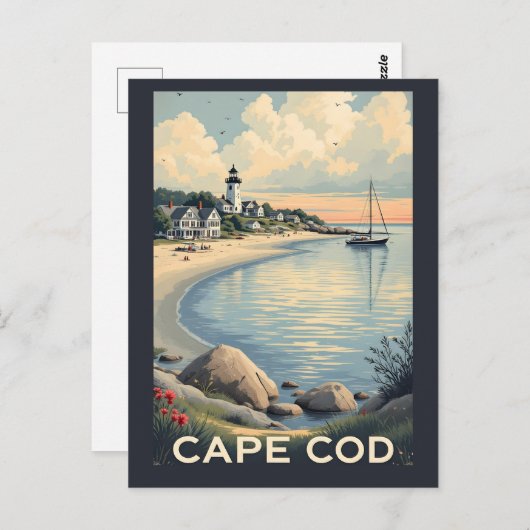 Cape Cod Massachusetts Briefkaart (Voorkant / Achterkant)