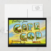 Cape Cod Massachusetts Carte Postale Ancienne (Devant / Derrière)