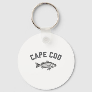 Cape Cod Massachusetts Gestreepte Zeebaars Sleutelhanger