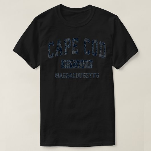 Cape Cod Massachusetts MA  Sports Design Na T-shirt (Design voorkant)