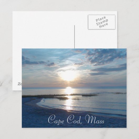 Cape Cod, Massachusetts Ocean Sunset Carte postale (Devant / Derrière)