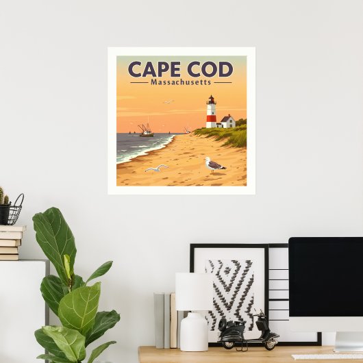 Cape Cod Massachusetts Poster (Thuiskantoor)