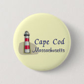 Cape Cod Massachusetts Ronde Button 5,7 Cm (Voorkant)