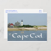 Cape Cod, Massachusetts - Sandy Neck Lighthouse Briefkaart (Voorkant / Achterkant)