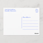 Cape Cod, Massachusetts - Sandy Neck Lighthouse Briefkaart (Achterkant)