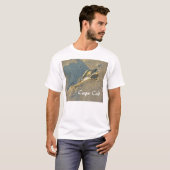 Cape Cod Massachusetts - Schelp & branding T-shirt (Voorkant volledig)