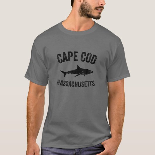 Cape Cod Massachusetts Shark | Kool en kabeljauw T-shirt (Voorkant)