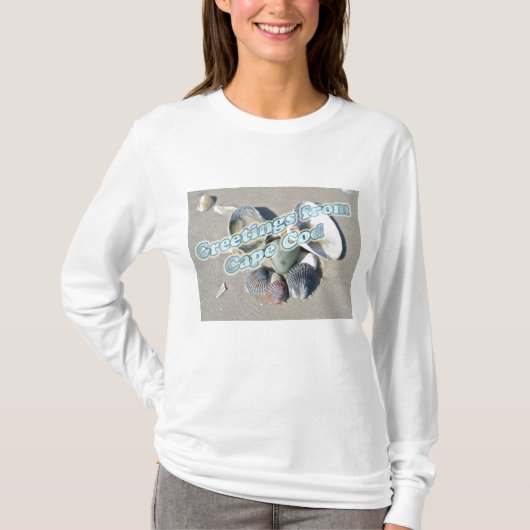 Cape Cod Massachusetts - Shell & Surf T-shirt (Voorkant)