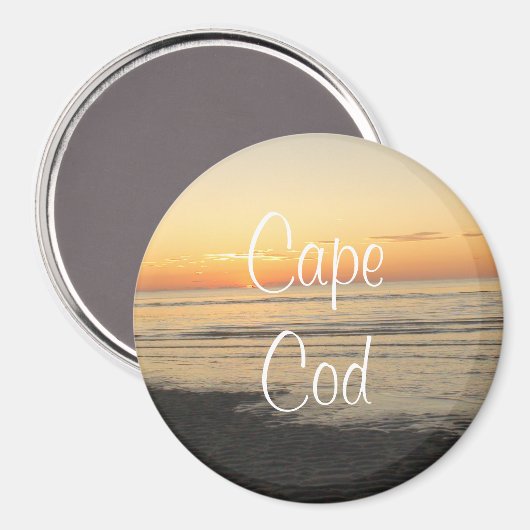 Cape Cod, Massachusetts Sunset souvenir Magnet (Recto/Verso)